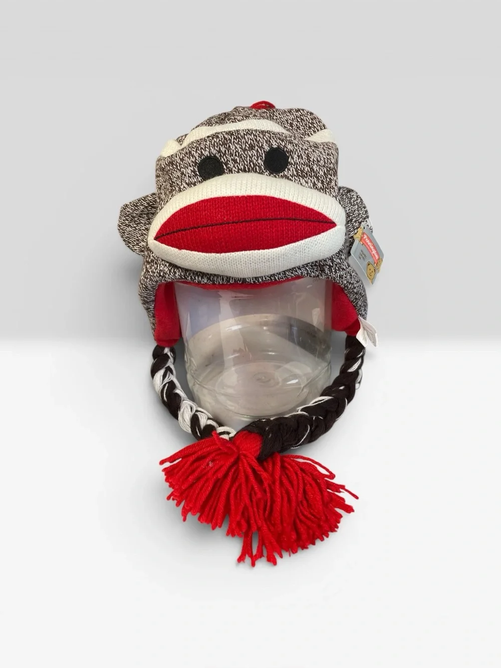 Pennington Bear Brand Sock Monkey Hat Adult Knit Plush